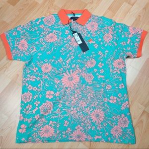 AKOO Men's Floral Polo Shirt Oasis Size 2XL XXL